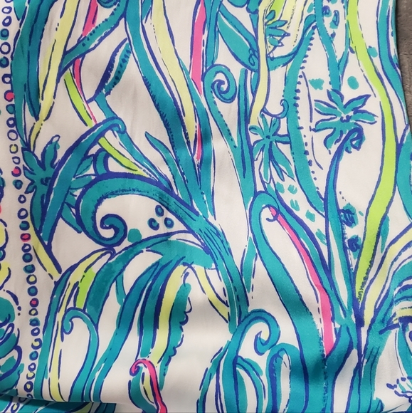 Lilly Pulitzer Iona Resort White Long Story Engineered Print Shift Dress - Picture 2 of 8